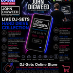 John Digweed Live Classics, House, Techno & Transitions DJ-Sets 500GB PORTABLE USB3 HARD DRIVE (1993 - 2026)