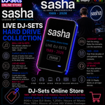 Sasha Live Classics & House Audio & Video DJ-Sets 250GB PORTABLE USB3 HARD DRIVE (1989 - 2026)